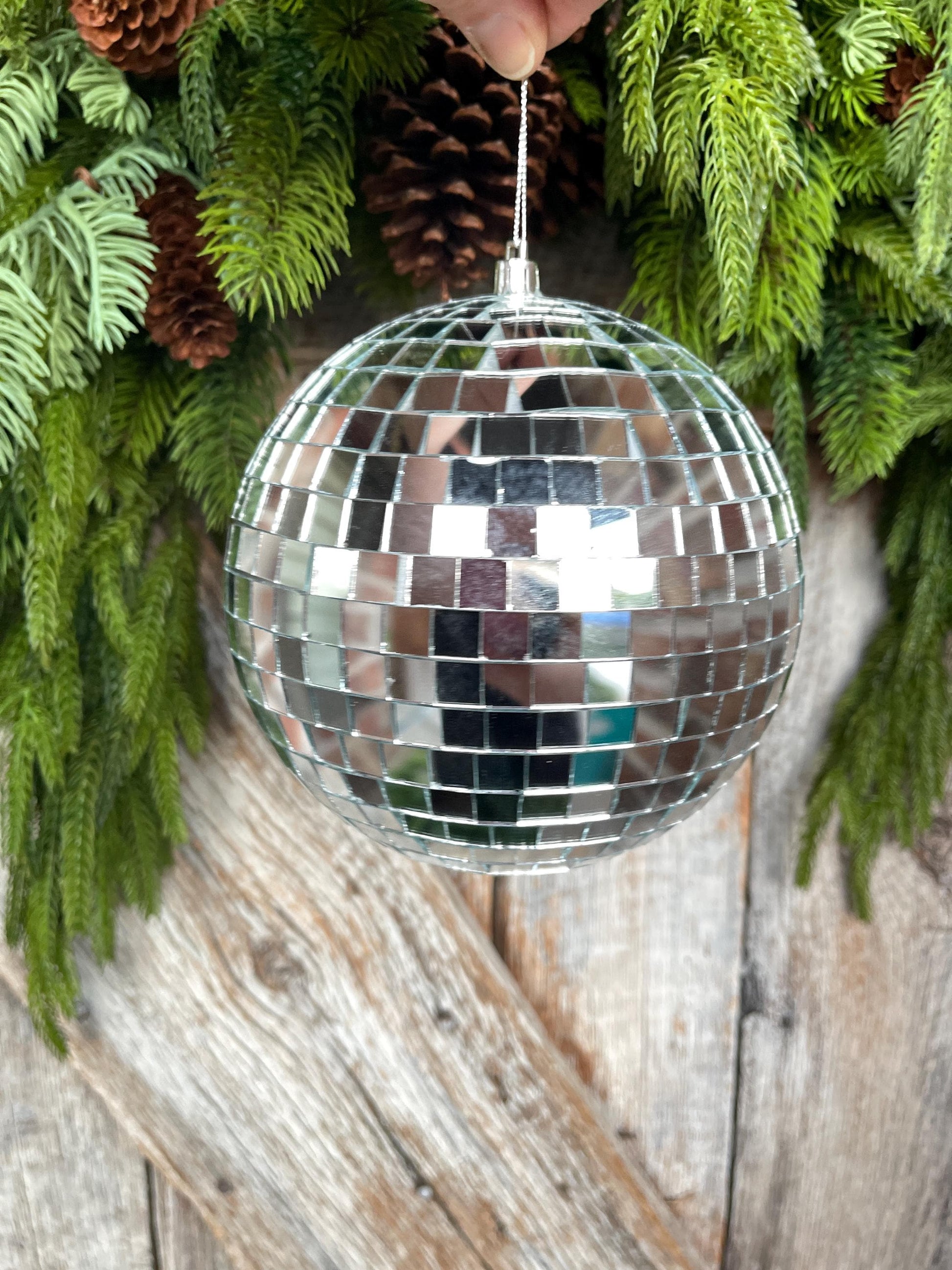 6" Silver Disco Ball Ornament
