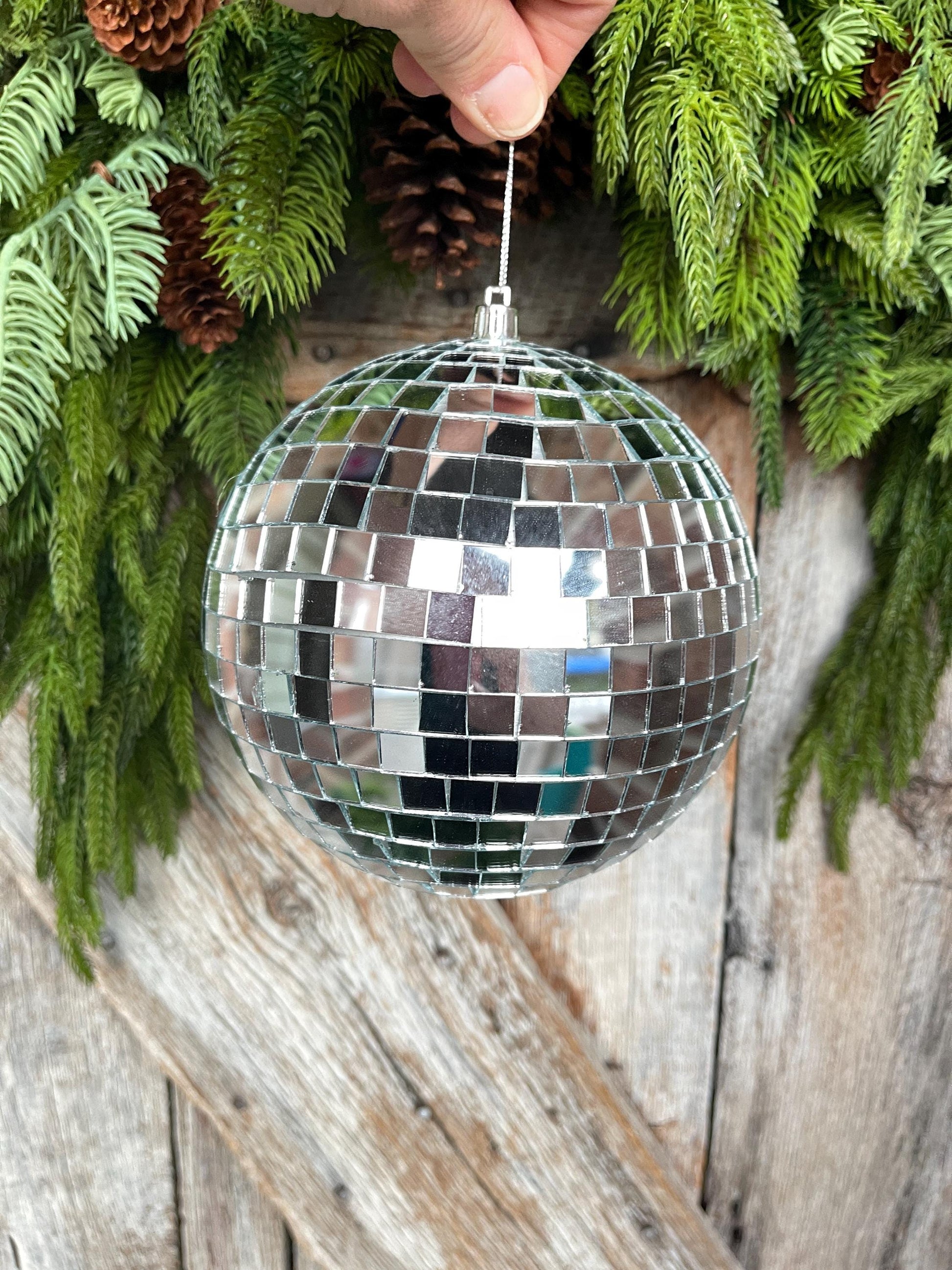 6" Silver Disco Ball Ornament