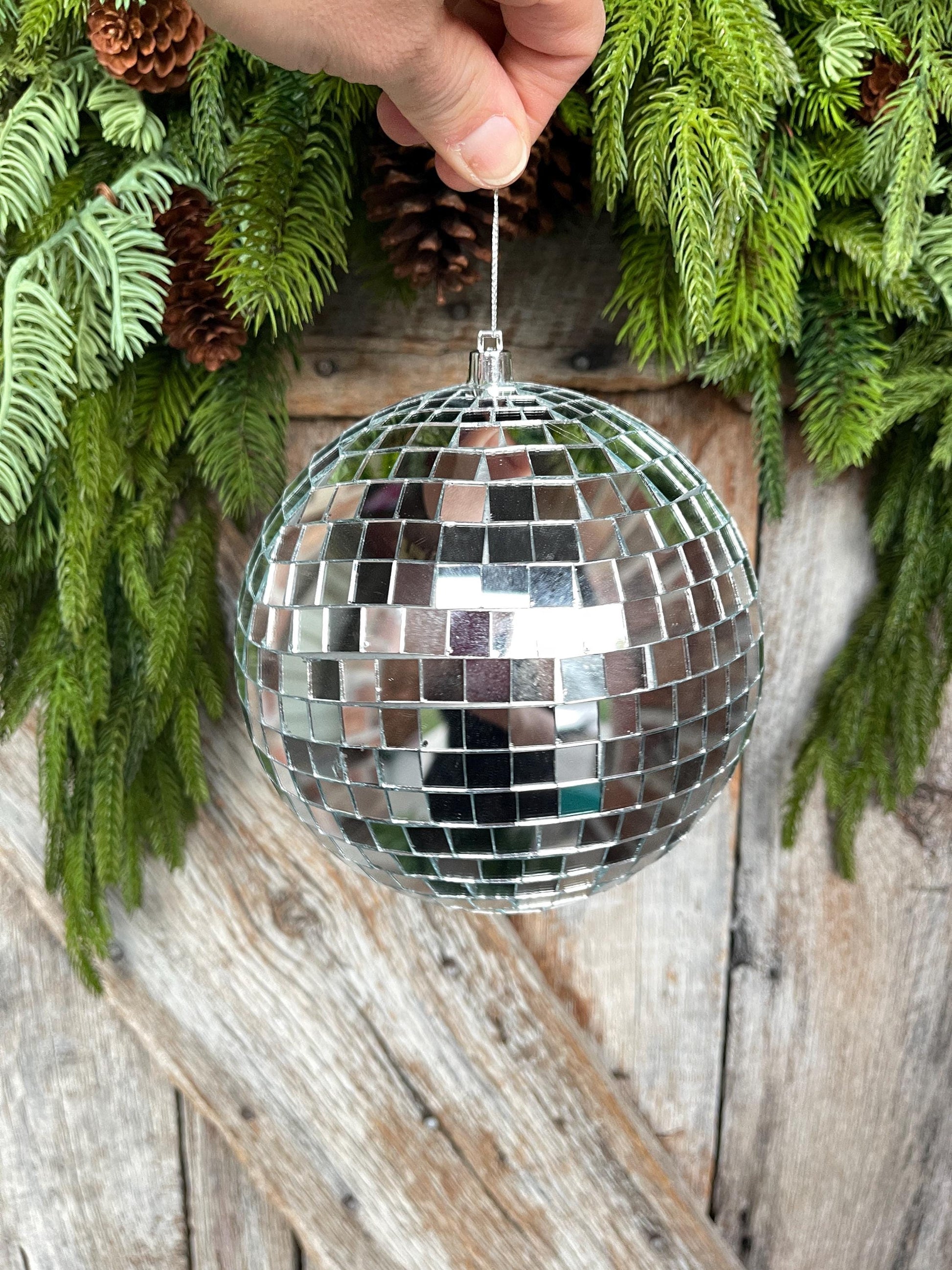 6" Silver Disco Ball Ornament
