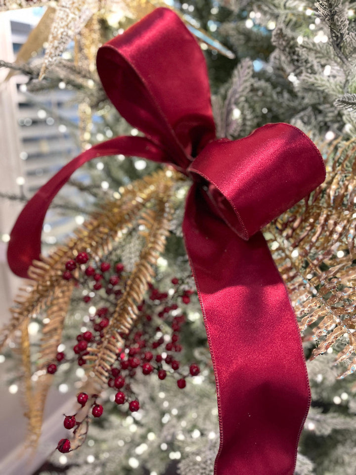 2.5" Wine Burgundy Ribbon, Christmas Ribbon
