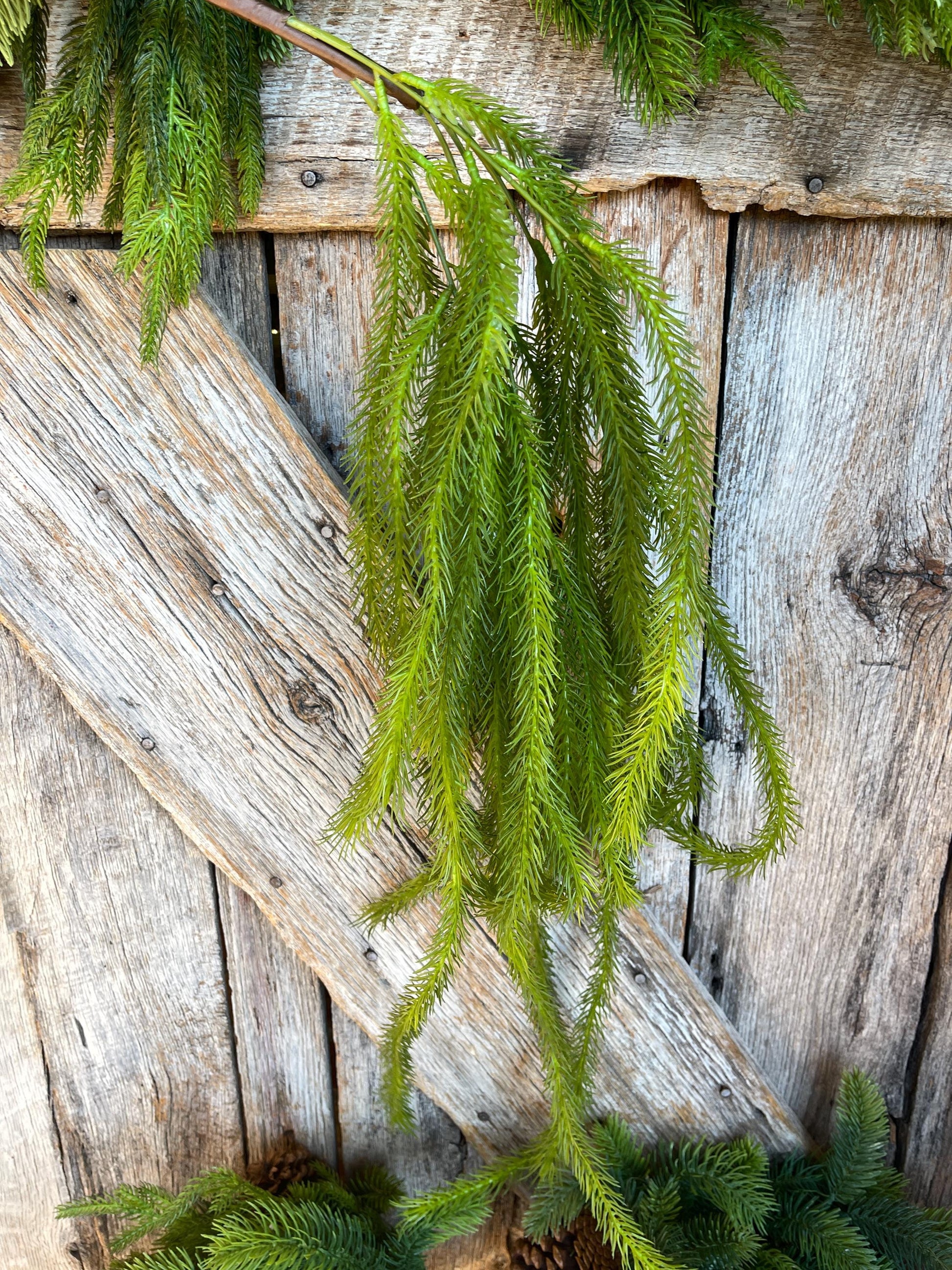 42" Hanging Pine Greenery Bush, Christmas Pine Bush