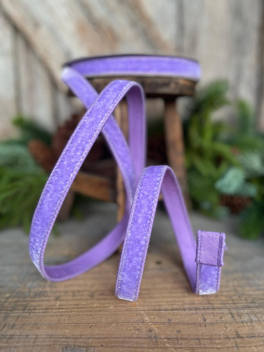 3/4" Lilac Purple Velvet Ribbon, Puprle Christmas Ribbon, RG000-82