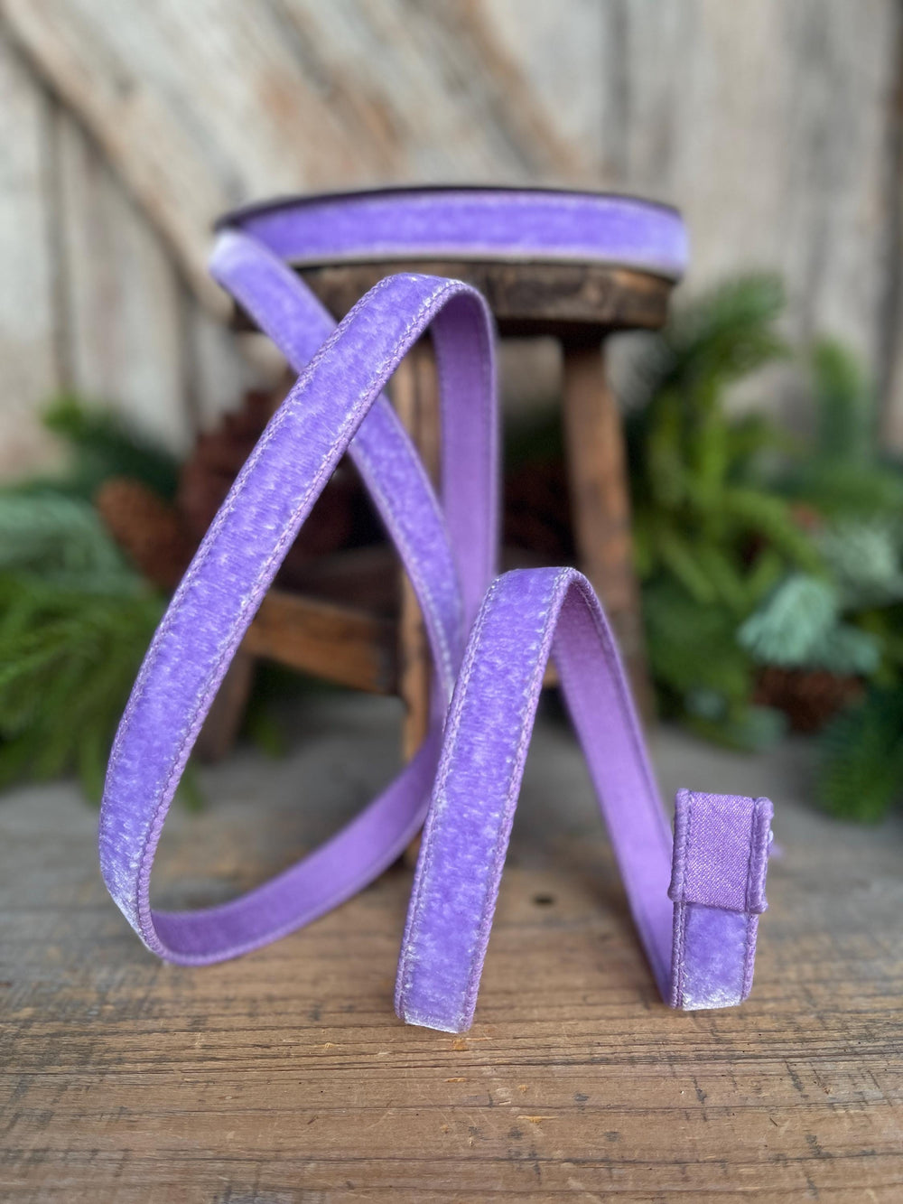 3/4" Lilac Purple Velvet Ribbon, Puprle Christmas Ribbon