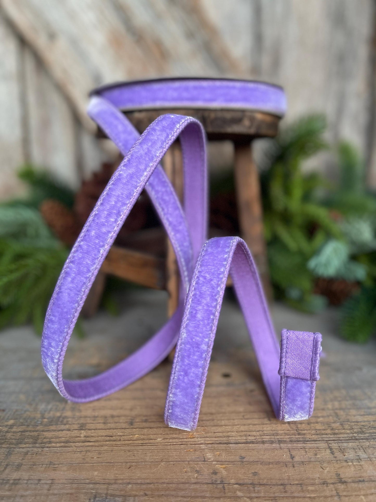 3/4" Lilac Purple Velvet Ribbon, Puprle Christmas Ribbon, RG000-82
