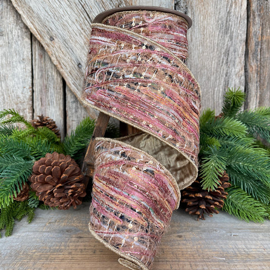 4" Mystic Weave Ribbon, Farrisilk Ribbon, Christmas Tree Ribbon
