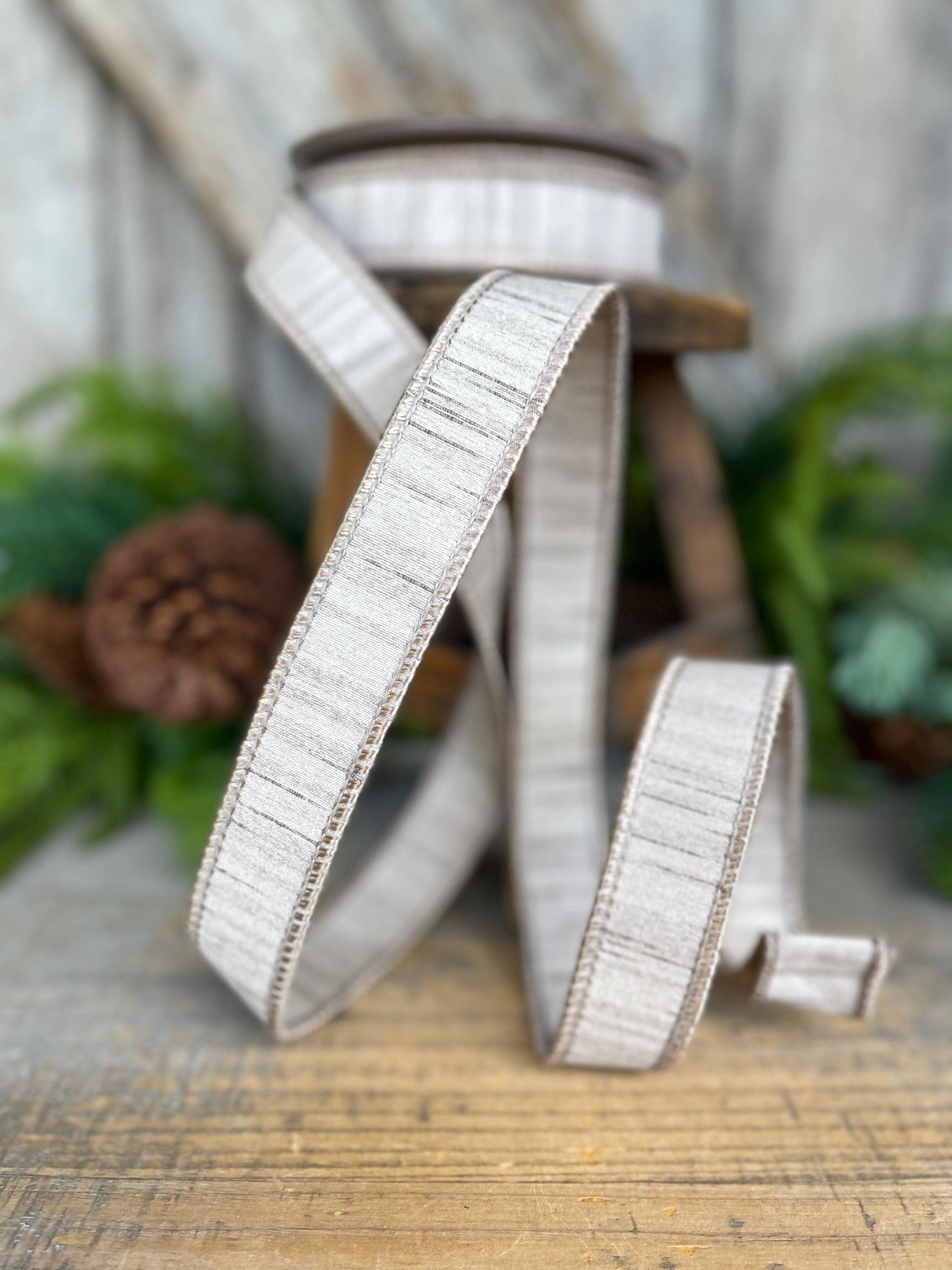 1” Champagne Gold Ribbon, Farrisilk ribbon, Shimmering Silk ribbon, Christmas Ribbon, RK879-93