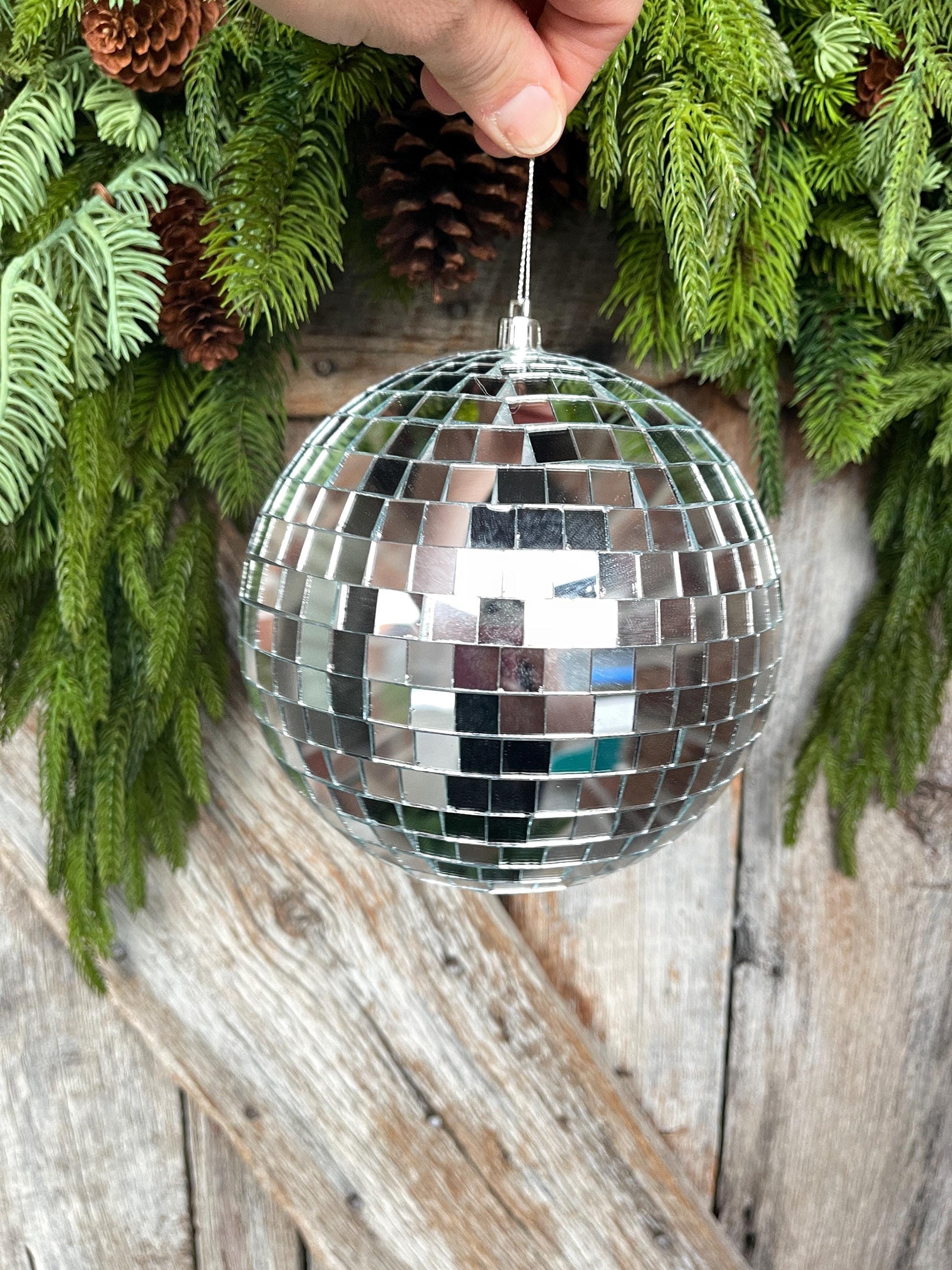 6" Silver Disco Ball Ornament