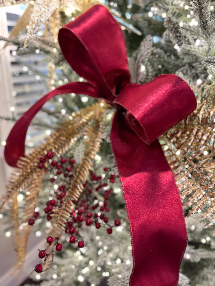 1" Burgundy Ribbon, Christmas Ribbon