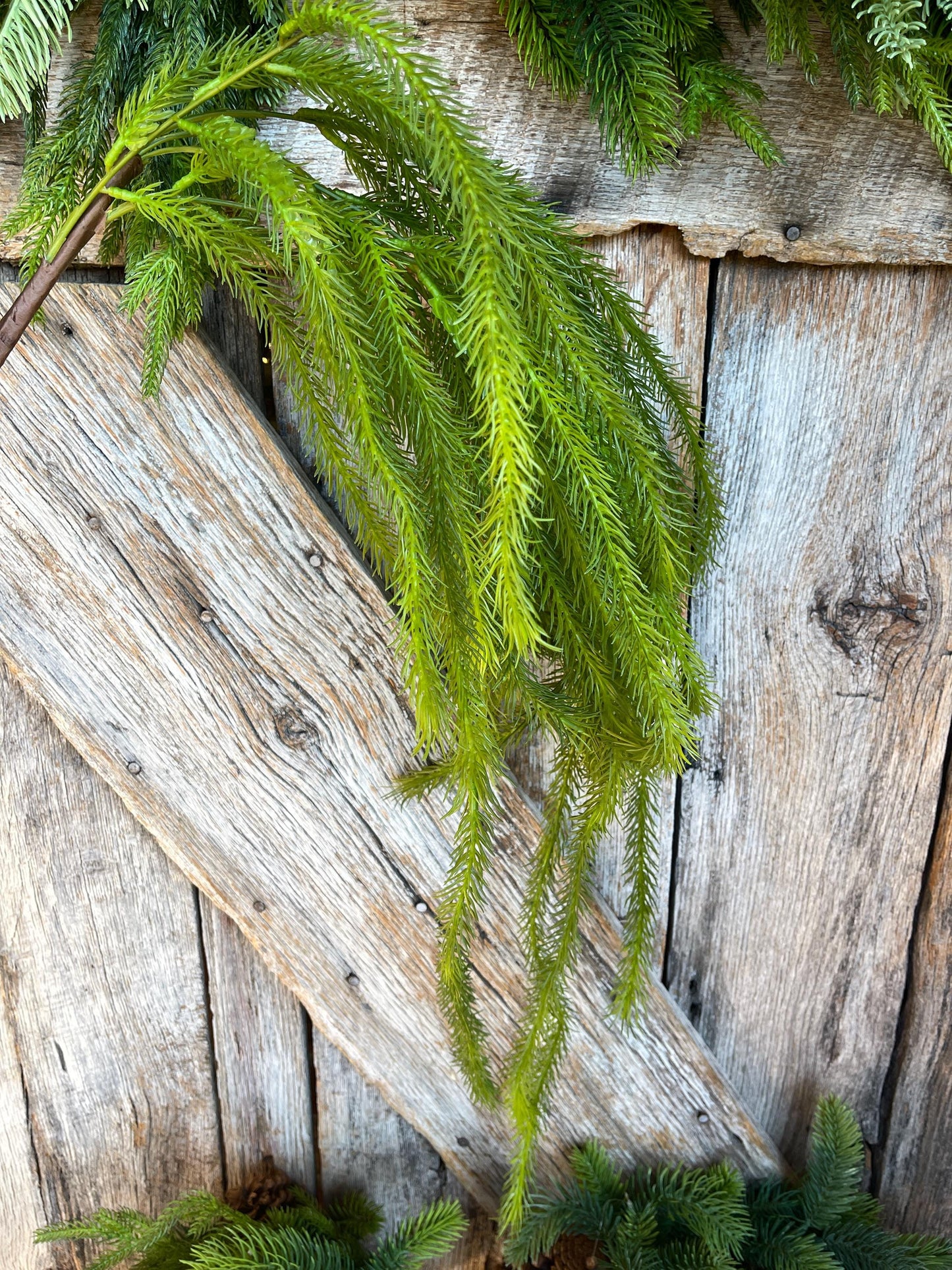 42" Hanging Pine Greenery Bush, Christmas Pine Bush