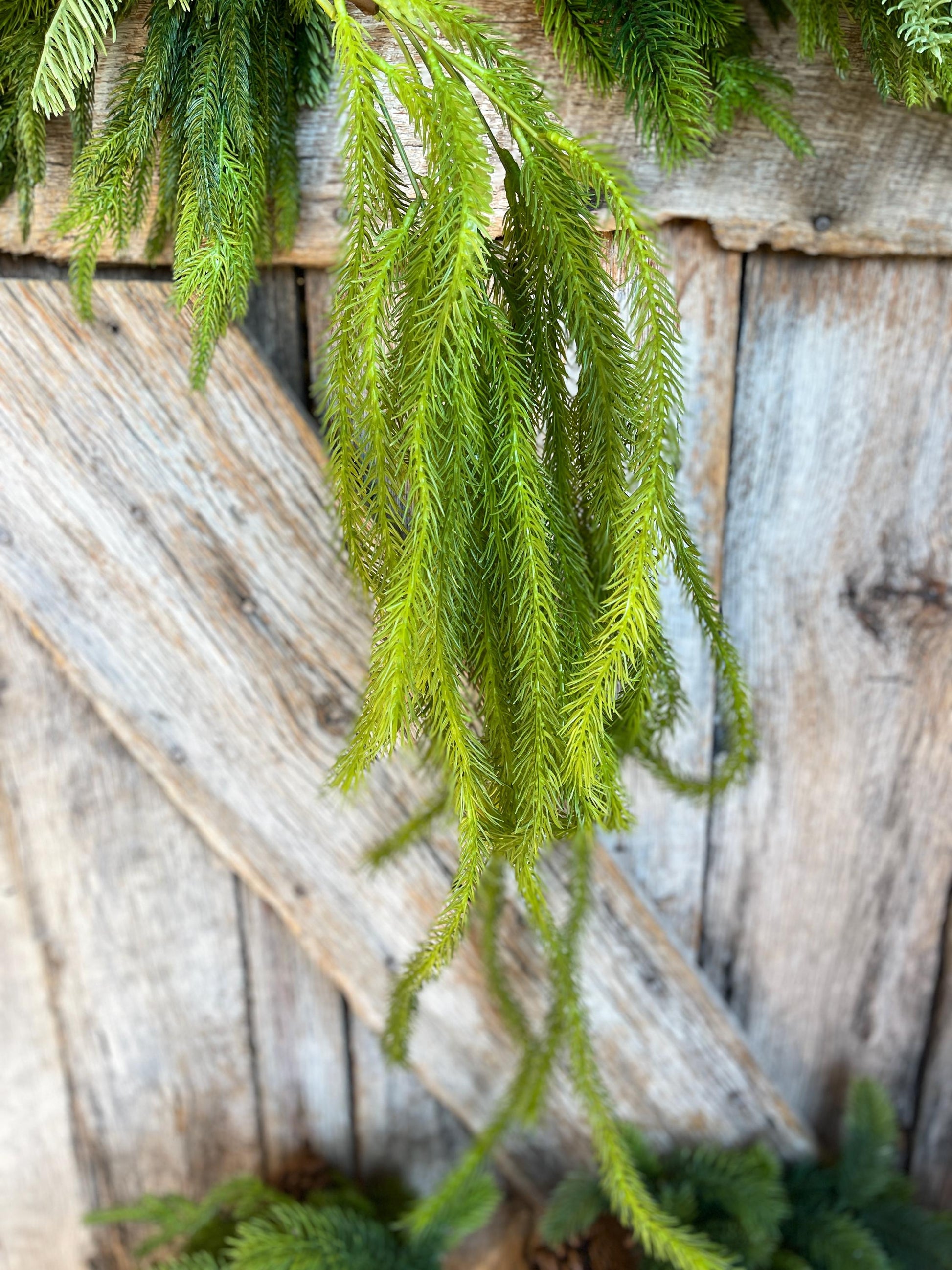 42" Hanging Pine Greenery Bush, Christmas Pine Bush