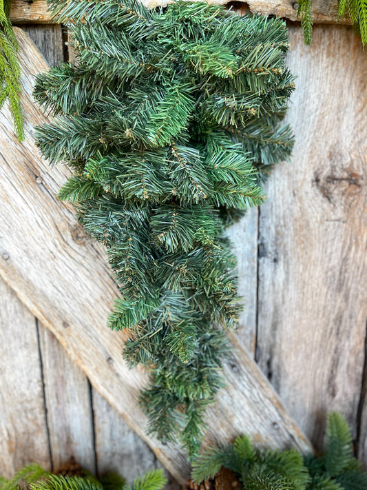 24 Inch Pine Teardrop Swag, Pine Swag Base, Greenery