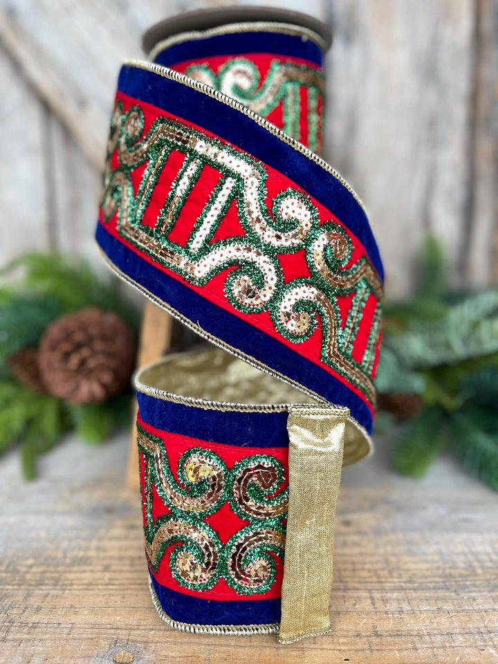 4" Plush Nutcracker Ribbon, Farrisilk Ribbon, Christmas Ribbon
