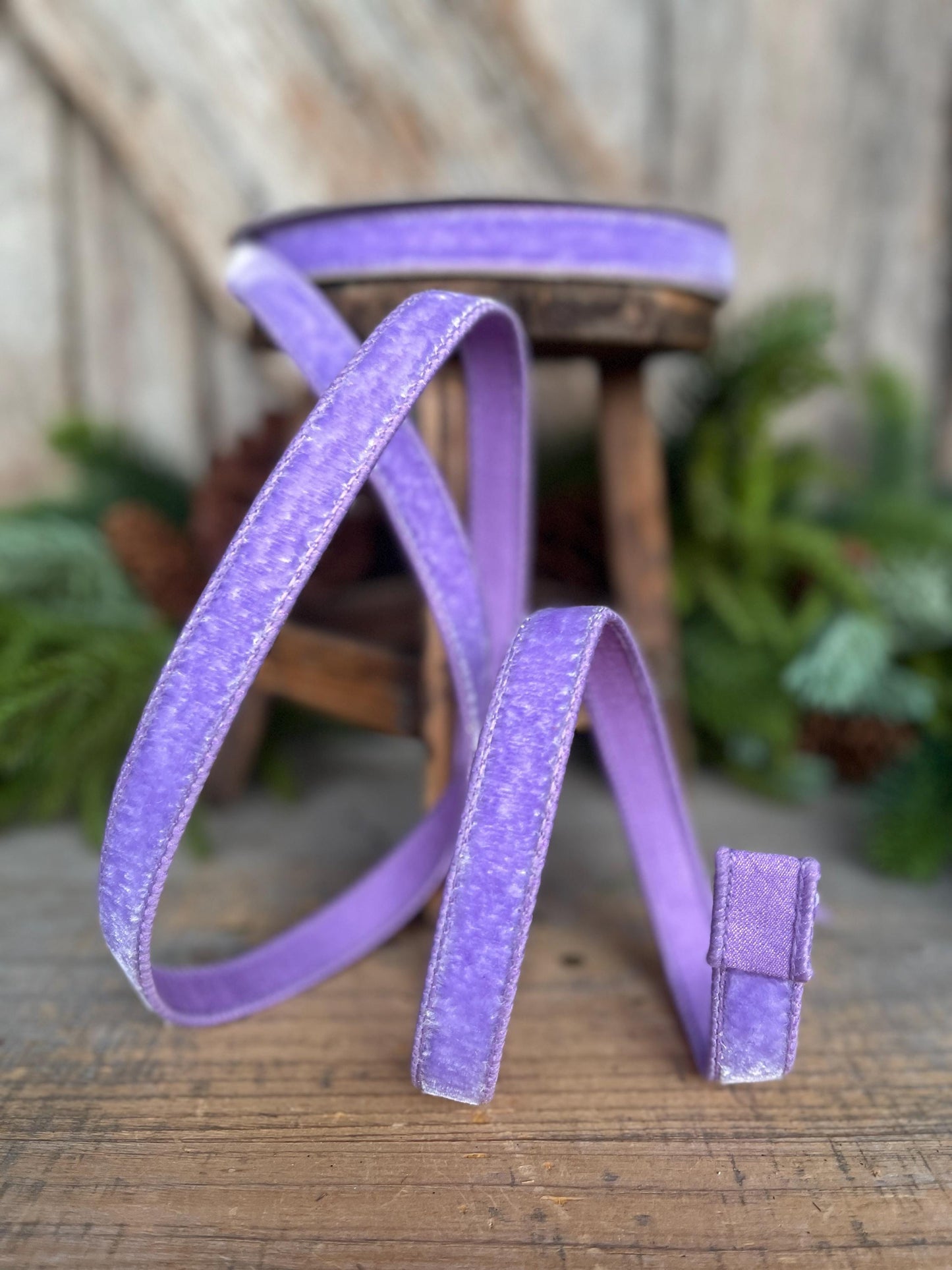 3/4" Lilac Purple Velvet Ribbon, Puprle Christmas Ribbon, RG000-82