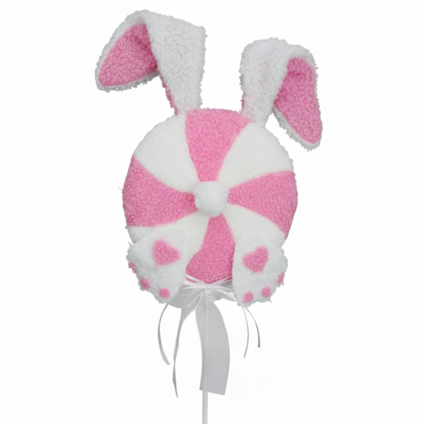 24" Bunny Floral Stem, Pink Bunny Lollipop Spray, Easter Bunny