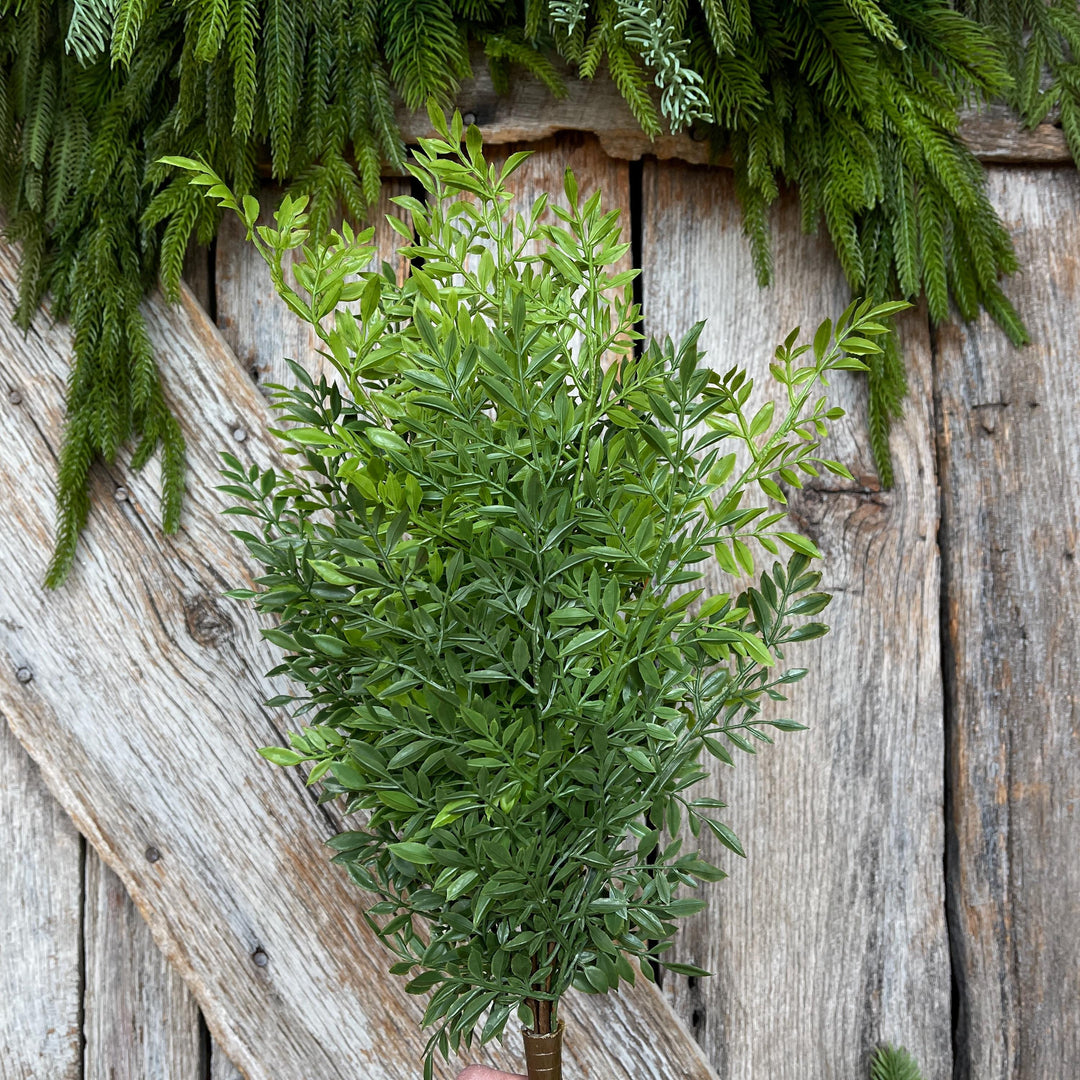 19.5" Greenery Bush, UV Rated Artificial Greenery, Angelica Greenery Bush
