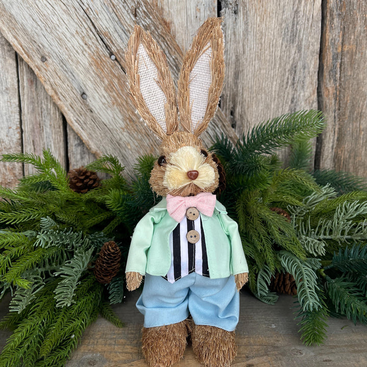 12" Easter Bunny, Sisal Bunny, Easter Tabletop decor