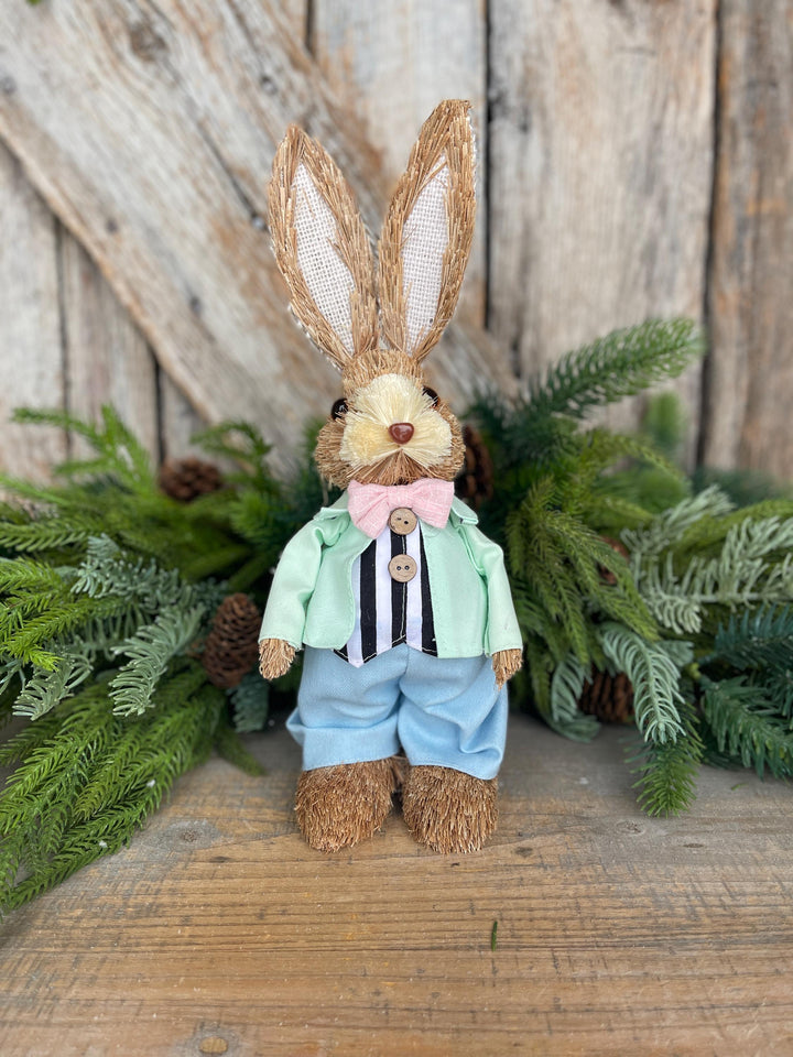 12" Easter Bunny, Sisal Bunny, Easter Tabletop decor