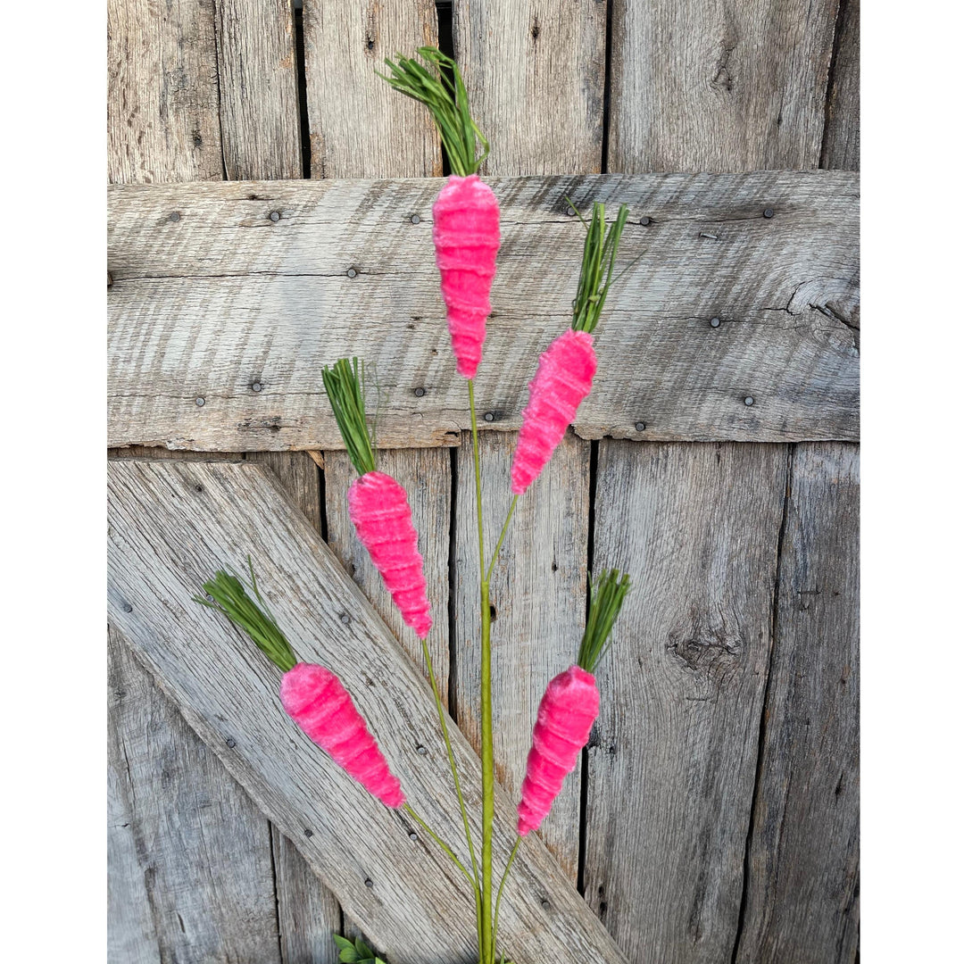 28" Pink Carrot Spray, Easter Floral Spray
