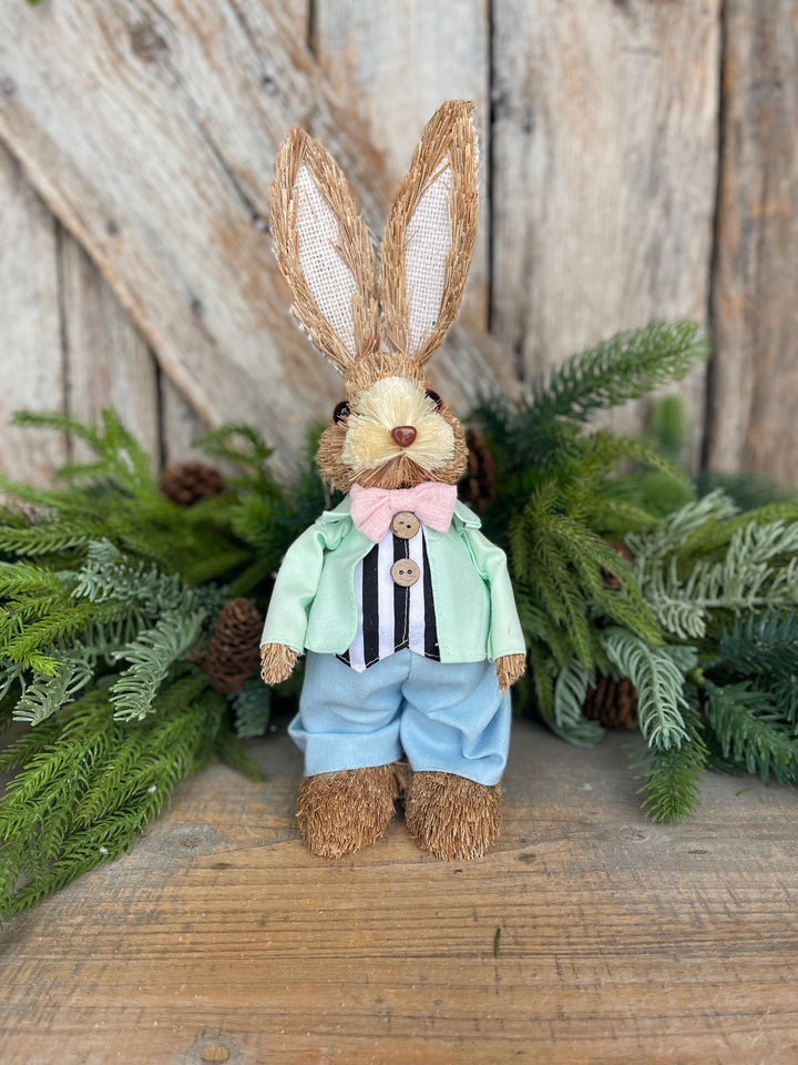 12" Easter Bunny, Sisal Bunny, Easter Tabletop decor
