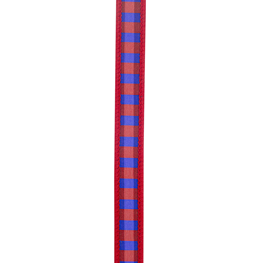 7/8" Red Blue Check Ribbon, Wired RIbbon, Patriotic Ribbon
