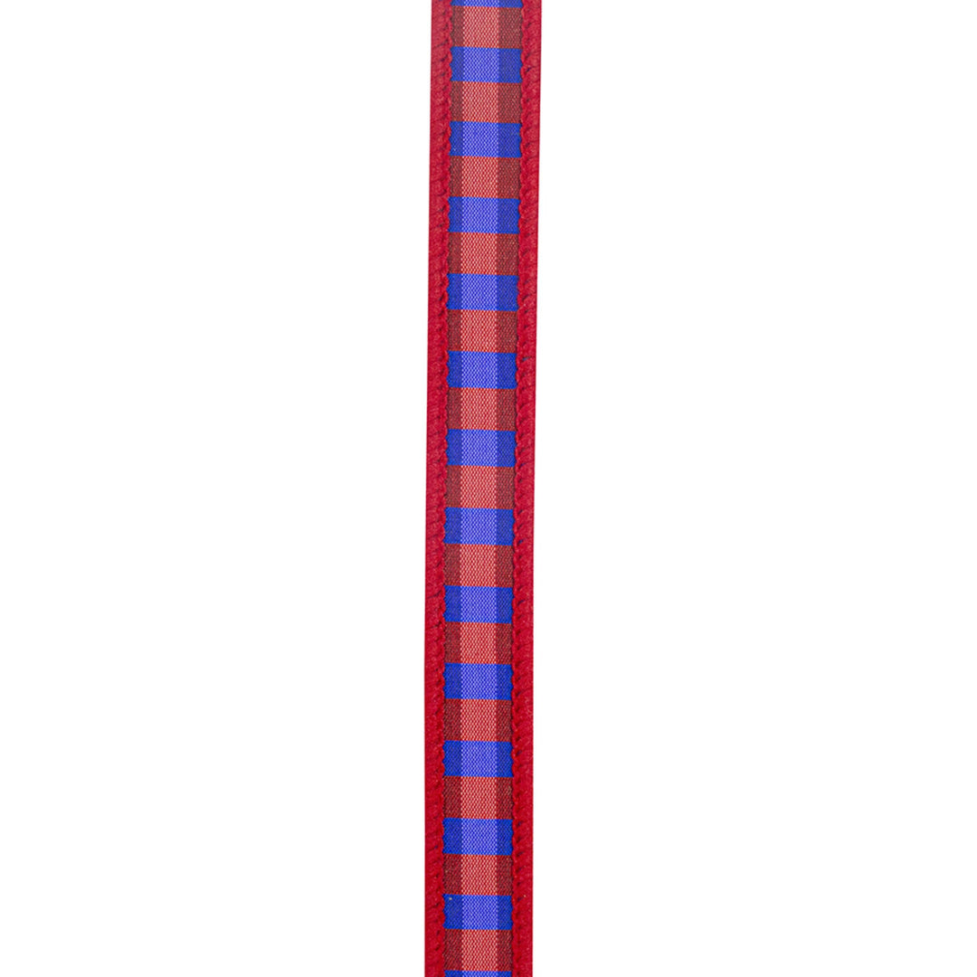 7/8" Red Blue Check Ribbon, Wired RIbbon, Patriotic Ribbon