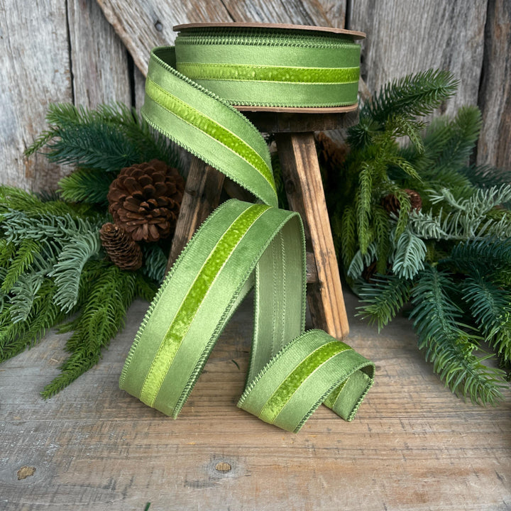 1.5” Green Velvet Ribbon