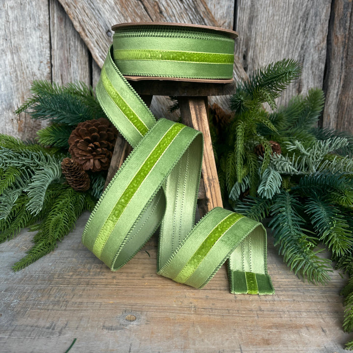 1.5” Green Velvet Ribbon