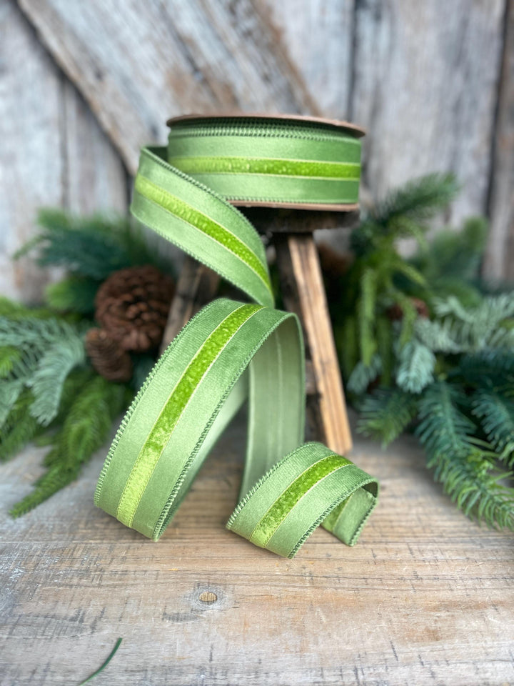 1.5” Green Velvet Ribbon