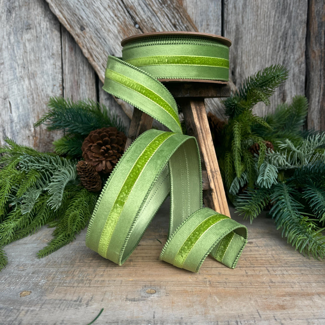 1.5” Green Velvet Ribbon