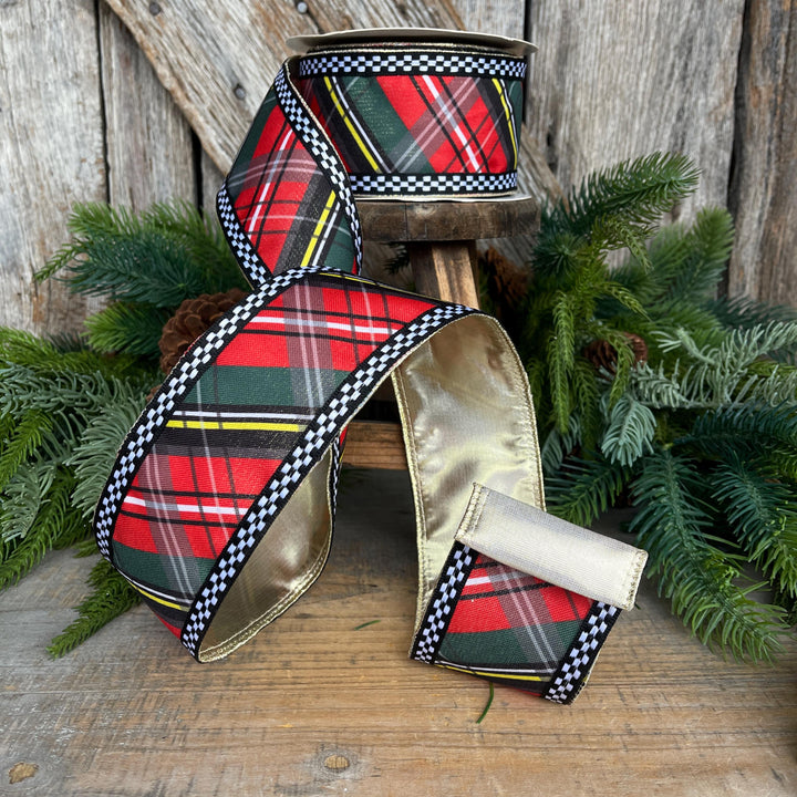 2.5" Traditional Christmas Plaid Ribbon