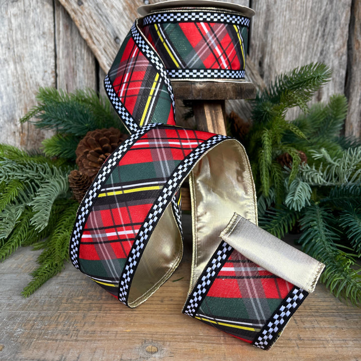 2.5" Traditional Christmas Plaid Ribbon