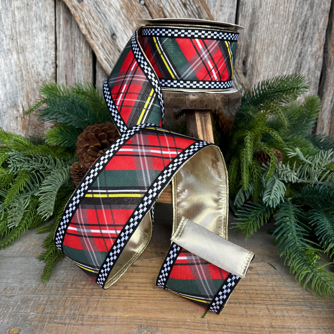 2.5" Traditional Christmas Plaid Ribbon