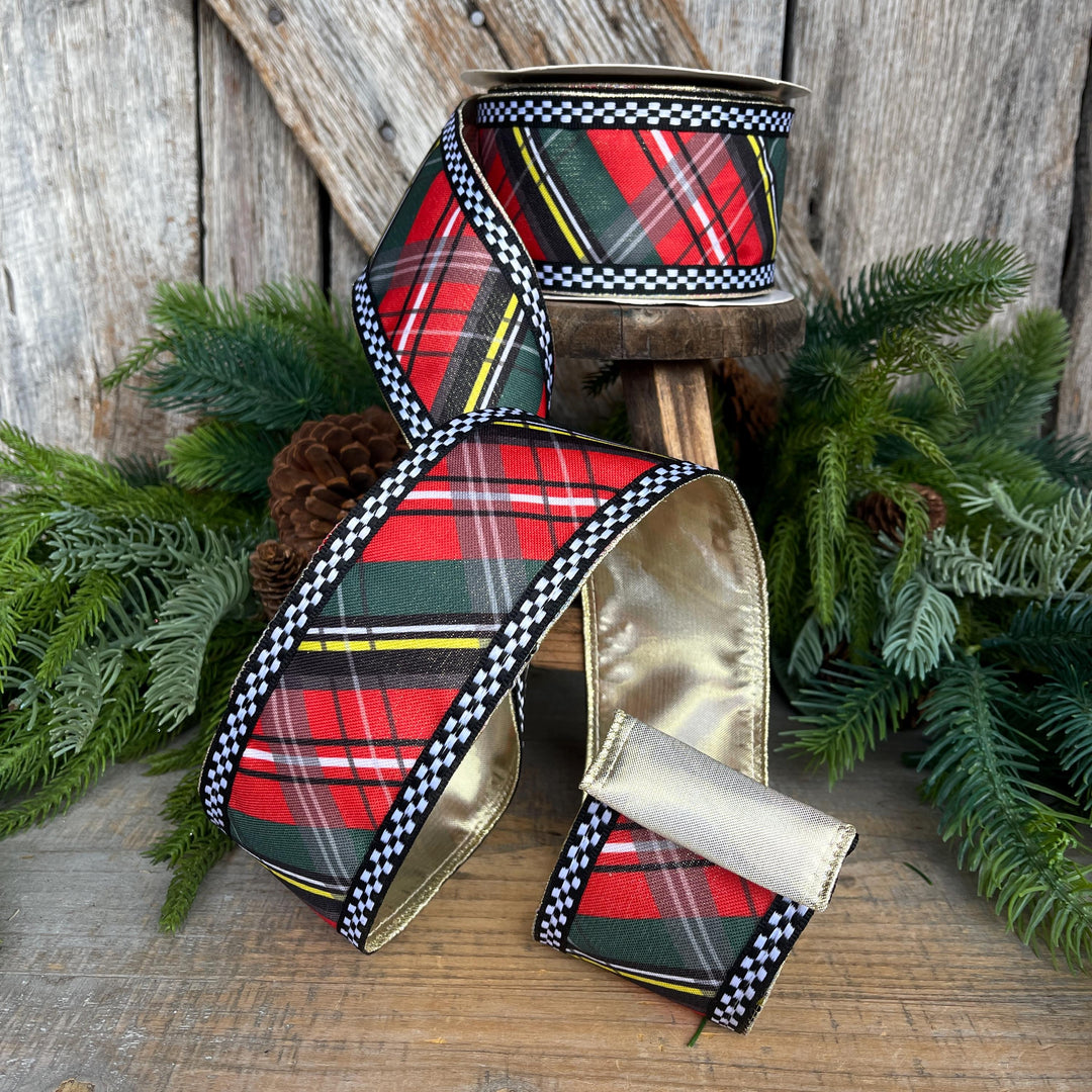2.5" Traditional Christmas Plaid Ribbon