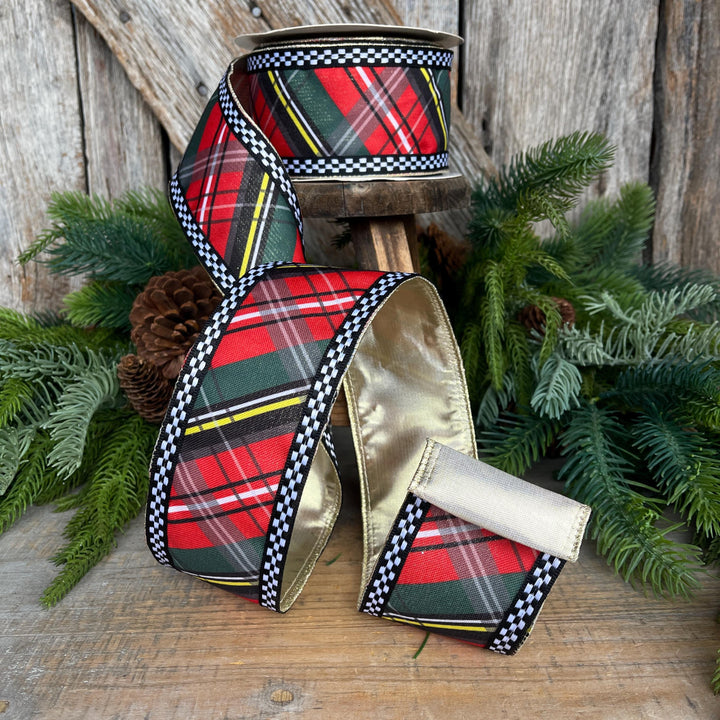 2.5" Traditional Christmas Plaid Ribbon