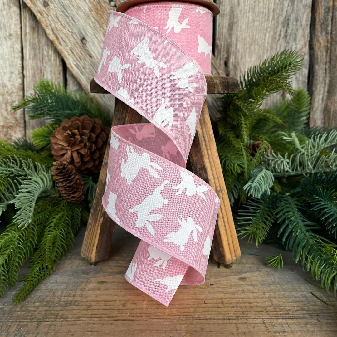 2.5" Pastel Pink Bunny Ribbon
