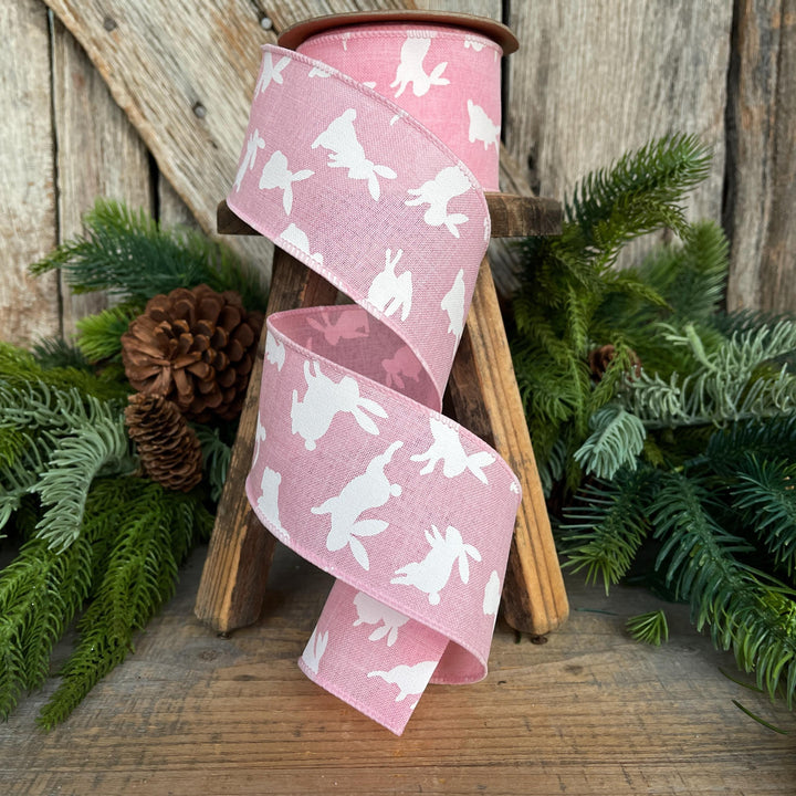 2.5" Pastel Pink Bunny Ribbon