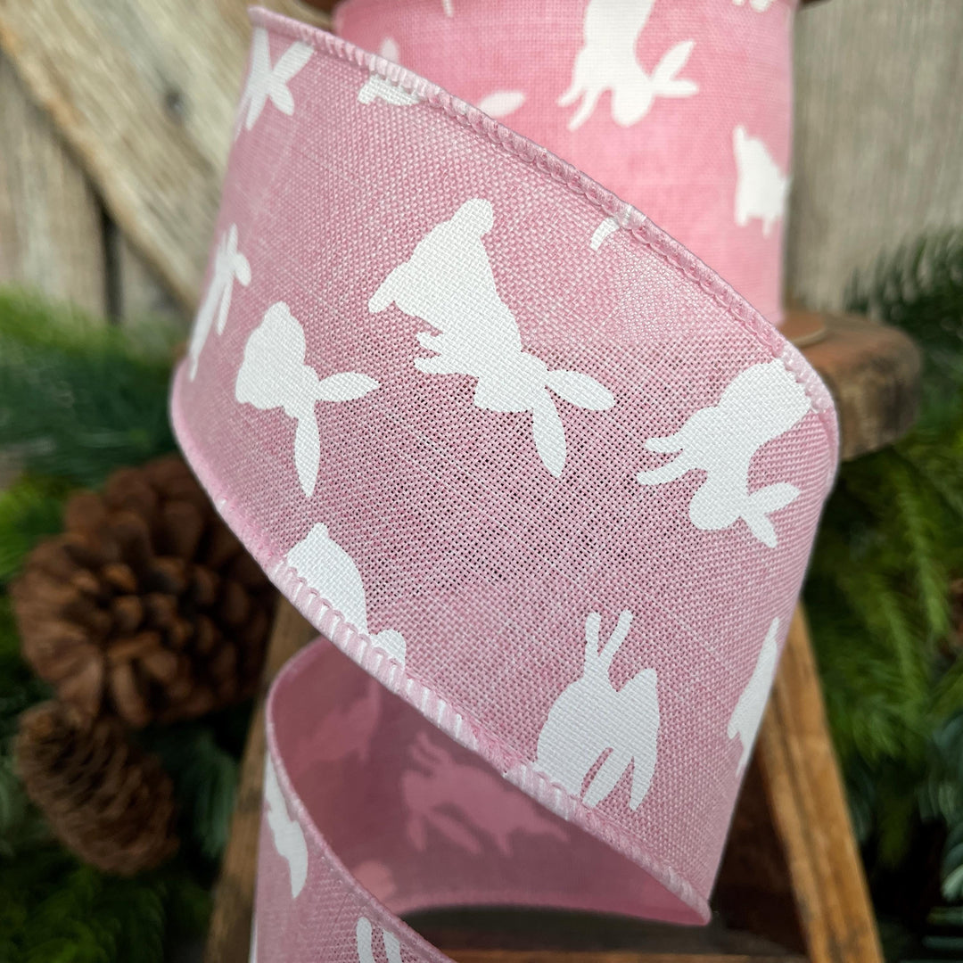 2.5" Pastel Pink Bunny Ribbon