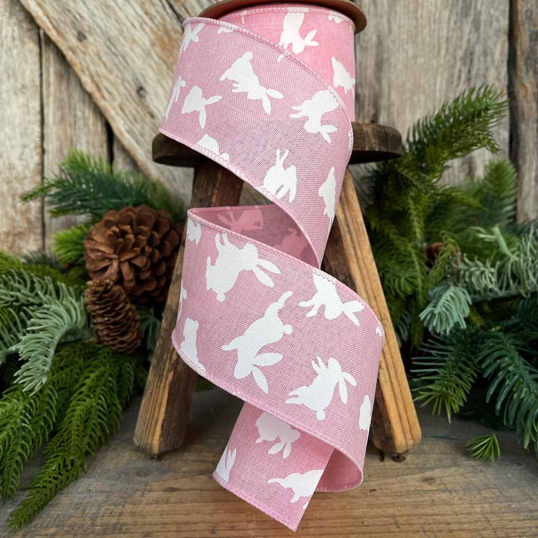 2.5" Pastel Pink Bunny Ribbon