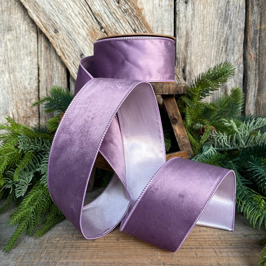 2.5" Lavender Purple Velvet Ribbon