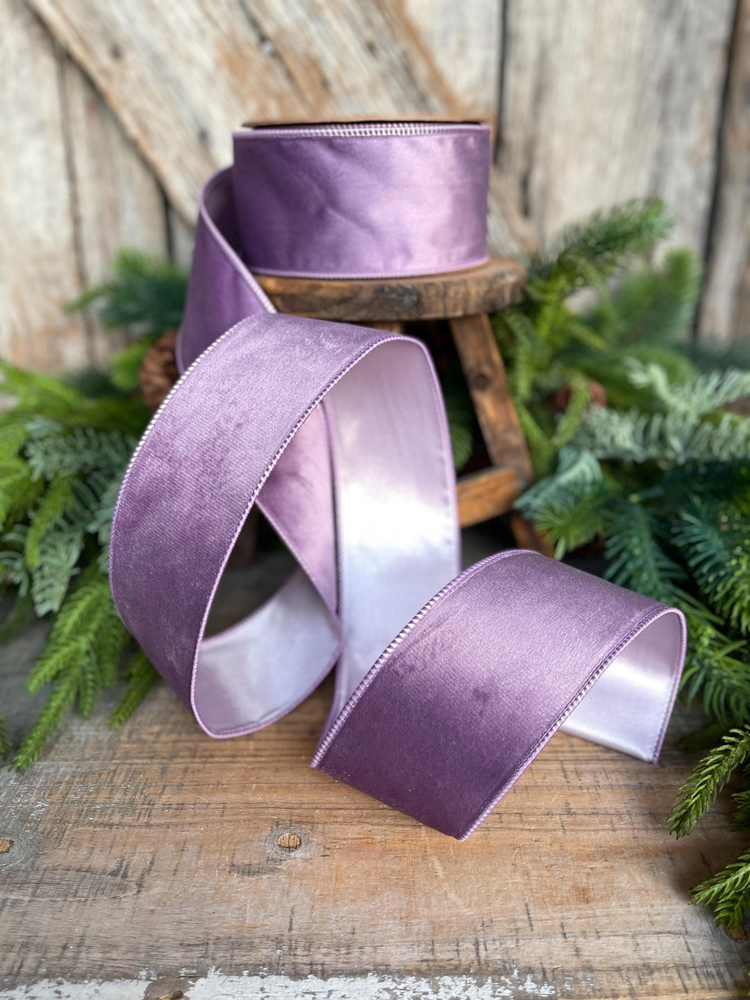 2.5" Lavender Purple Velvet Ribbon