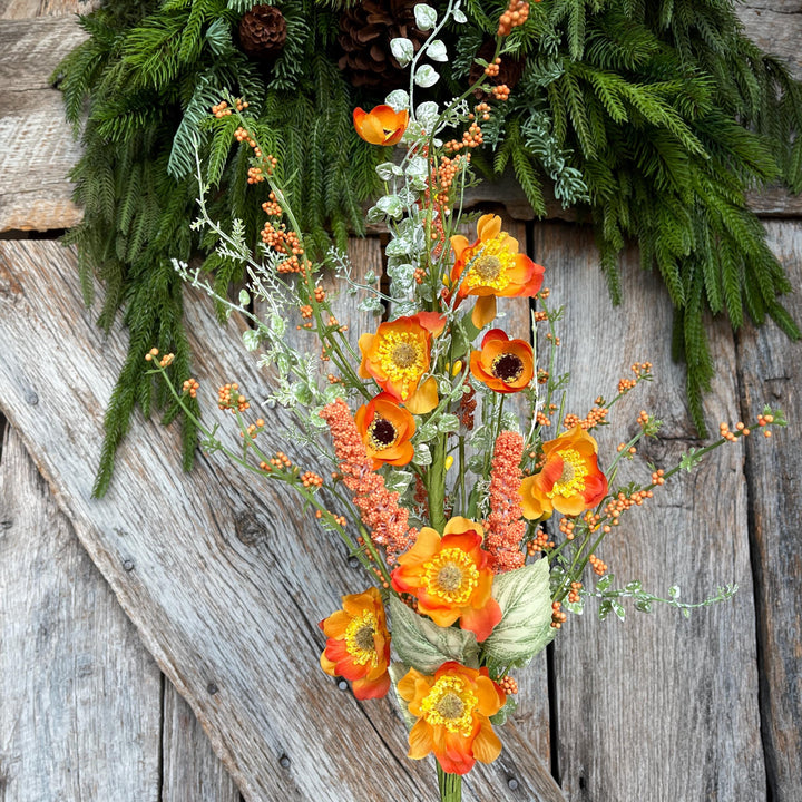 30" Orange Wildflower Filler Bush