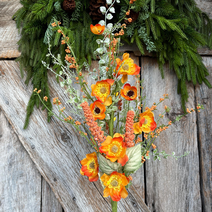 30" Orange Wildflower Filler Bush
