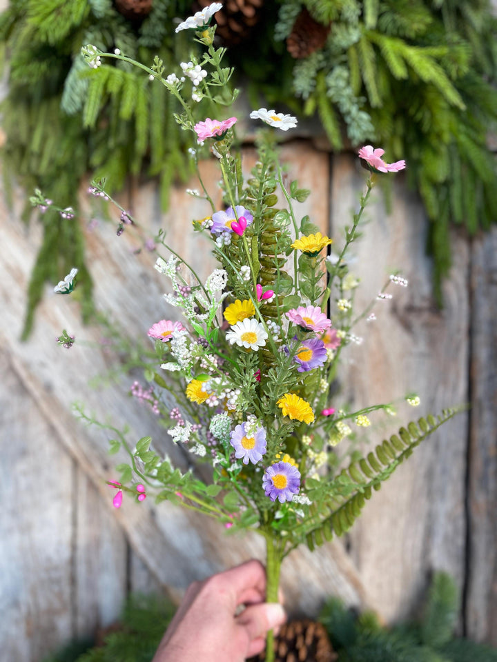 30" Pastel Daisy Filler Bush, Wildflower Filler Floral Bush