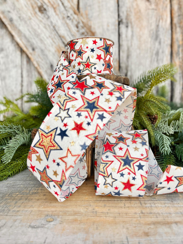 2.5" Patriotic Ribbon, Wired Ribbon