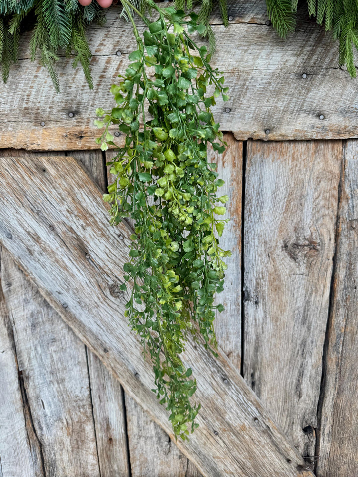 33" Hanging Maiden Hair Bush, Hanging Greenery Bush