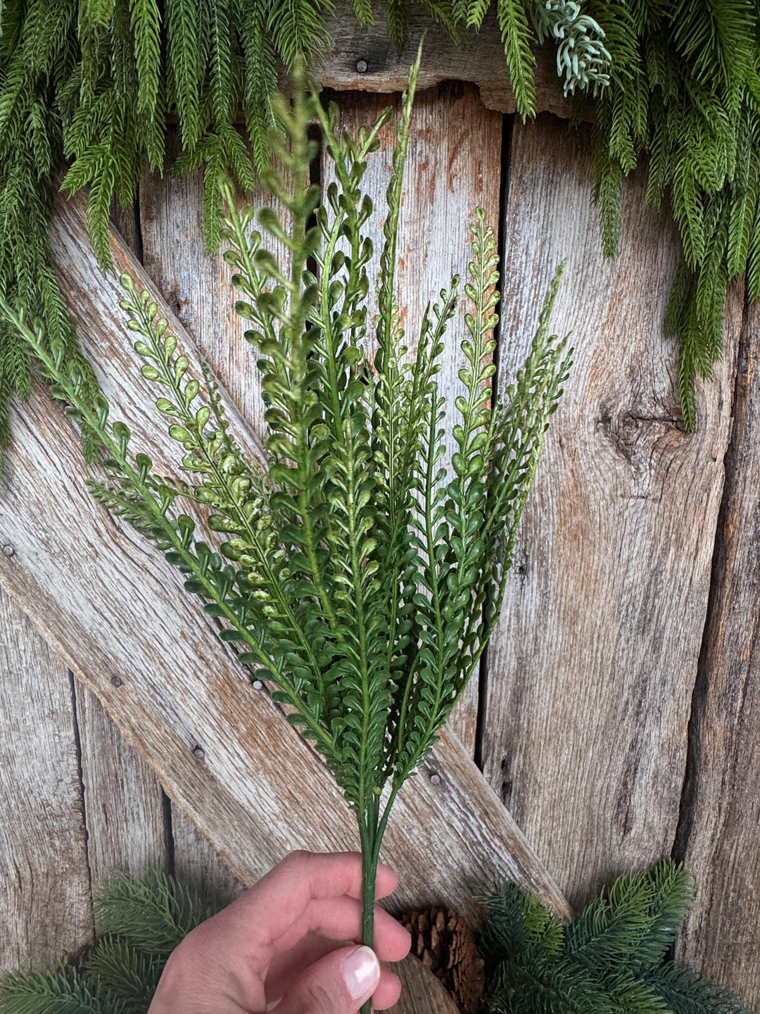 16" Beaded Greenery Bush, 13686GN