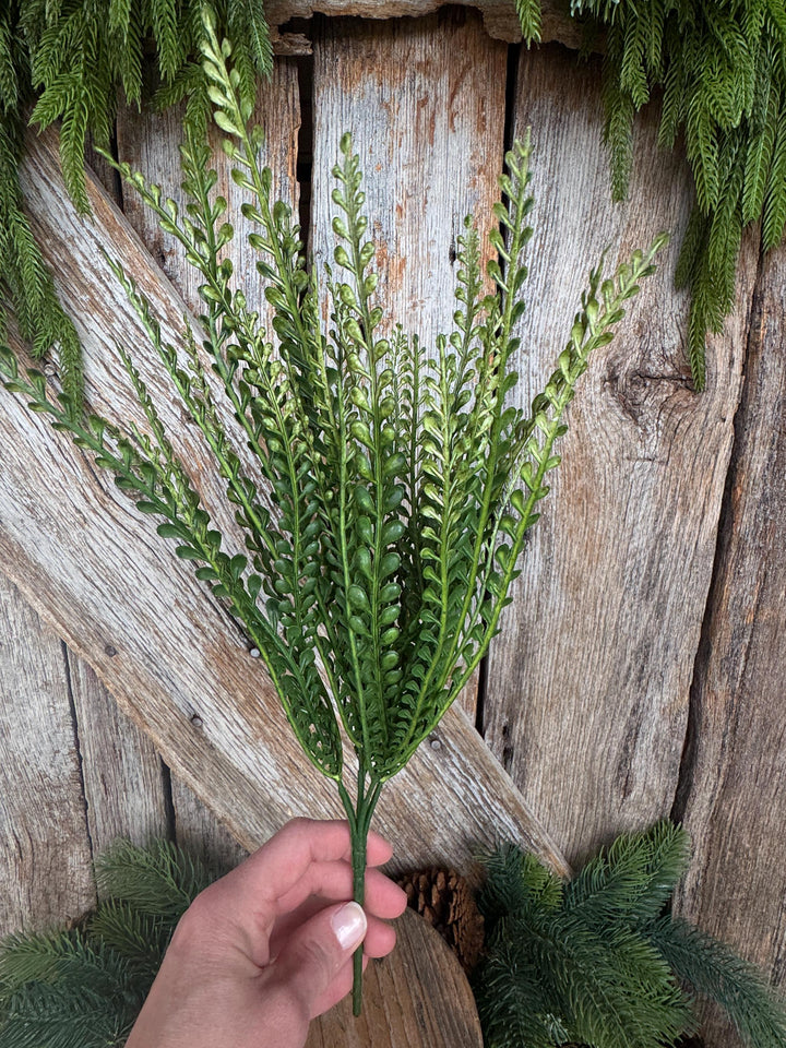 16" Beaded Greenery Bush, 13686GN
