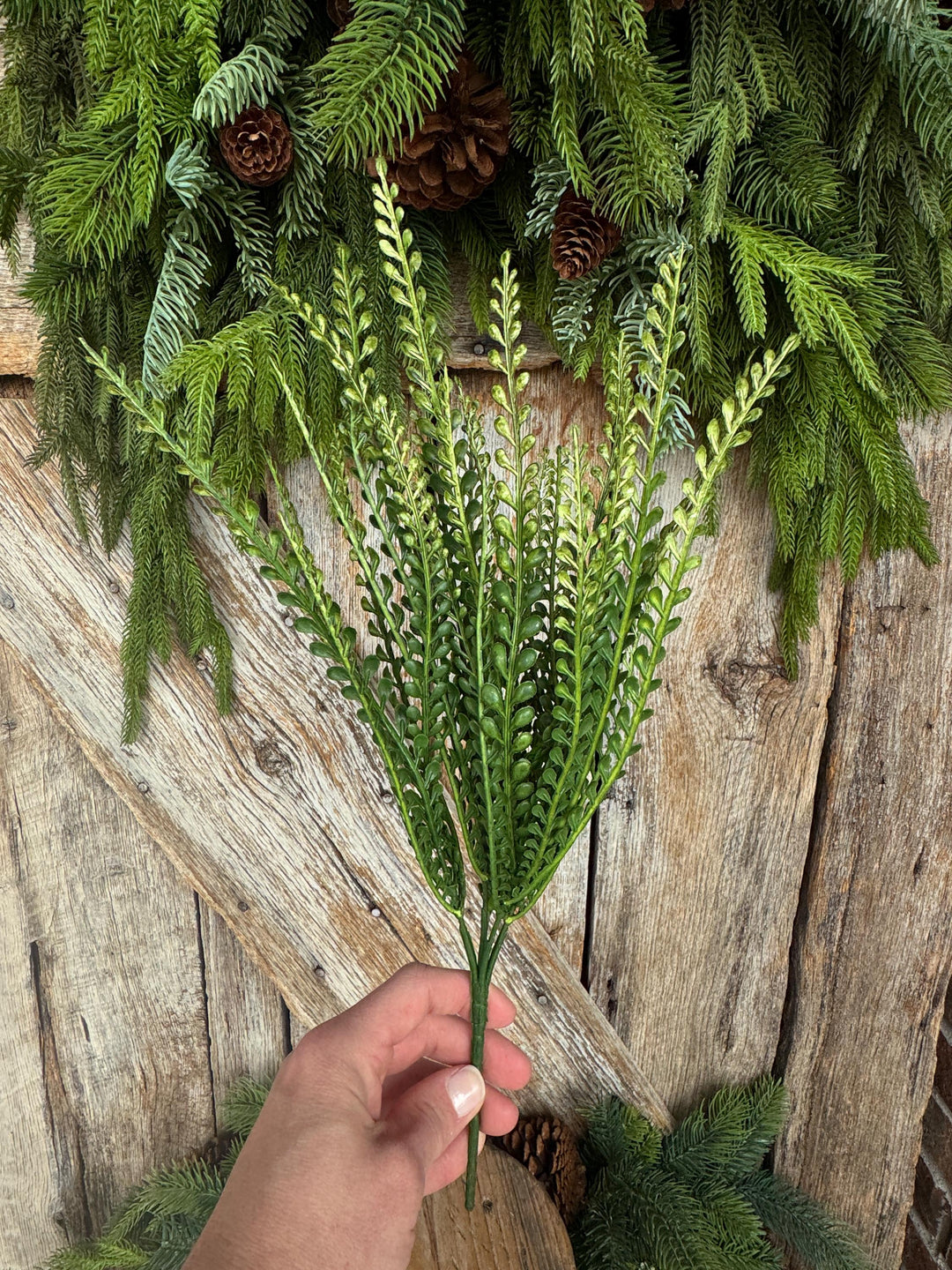 16" Beaded Greenery Bush, 13686GN