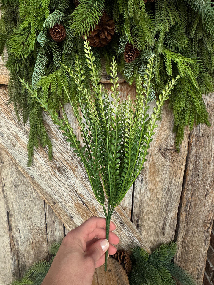 16" Beaded Greenery Bush, 13686GN