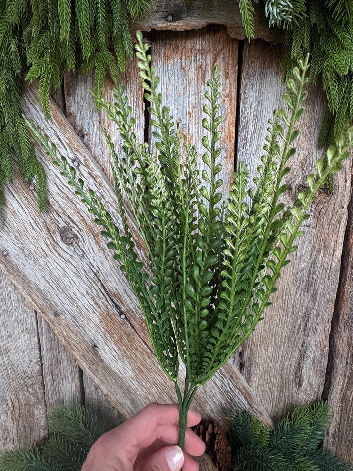 16" Beaded Greenery Bush, 13686GN